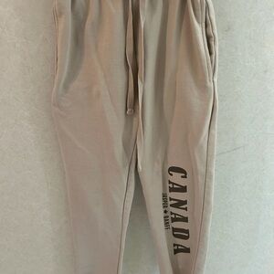 Beige Jogger Sweat Pants